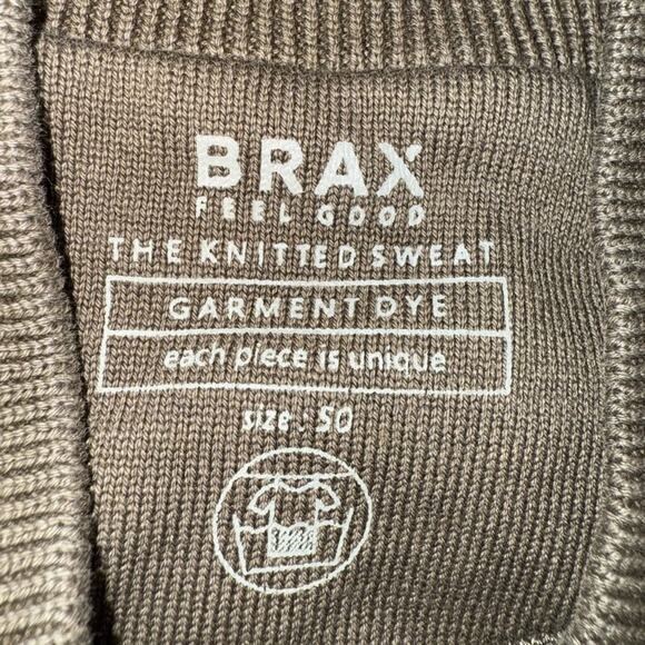 Brax Men's Joshua Full Zip Fine Knit Sweater in Olive Green Size 50 = Medium - Picture 5 of 8